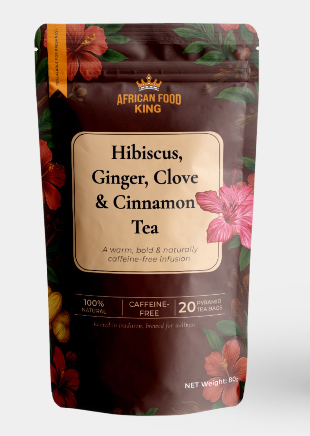 Hibiscus, Ginger, Clove and Cinnamon Tea - 20 Bags